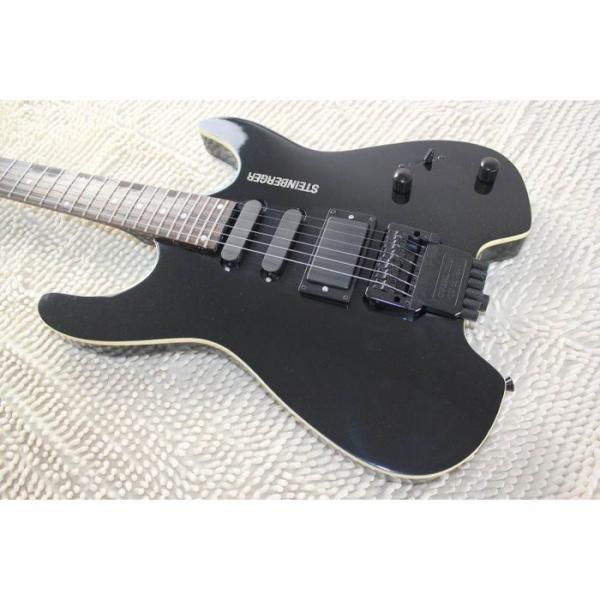 Custom Shop Black Steinberger 24 Fret No Headstock Electric Guitar #3 image