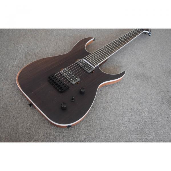 Custom Shop 7 String Rosewood Body and Neck Electric Guitar Black Machine #1 image