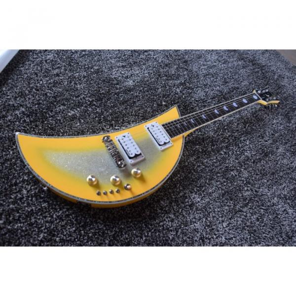 Custom Built Kawai Moonsalut Electric Guitar Yellow Real Abalone #1 image
