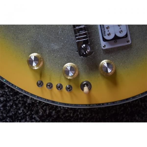 Custom Built Kawai Moonsalut Electric Guitar Yellow Real Abalone #2 image