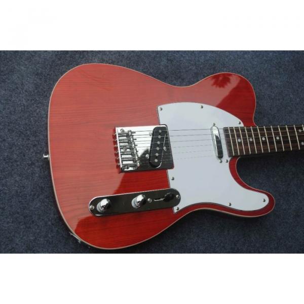 Custom American Telecaster Tiger Maple Top Red Electric Guitar #3 image