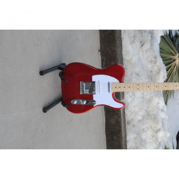 Custom American Standard Telecaster Metallic Red Electric Guitar #4 image