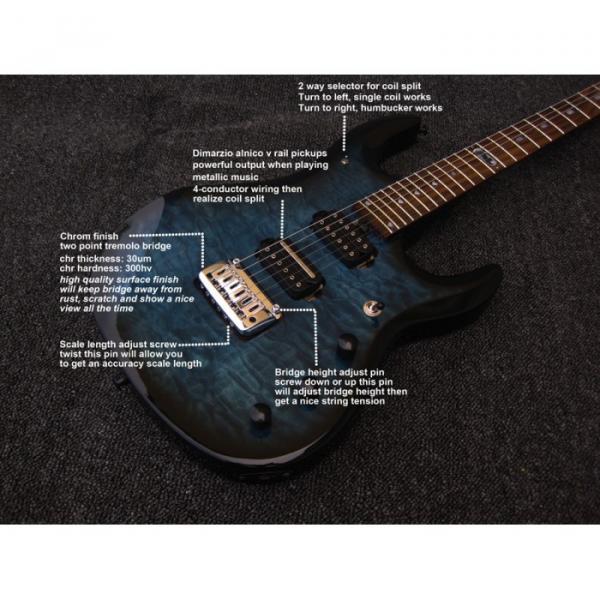 Custom Music Man John Petrucci Ernie Ball JP6 Ocean Blue Guitar #4 image