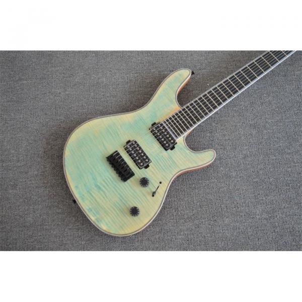 Custom Built Regius 7 String Denim Teal Maple Top Mayones Guitar #1 image