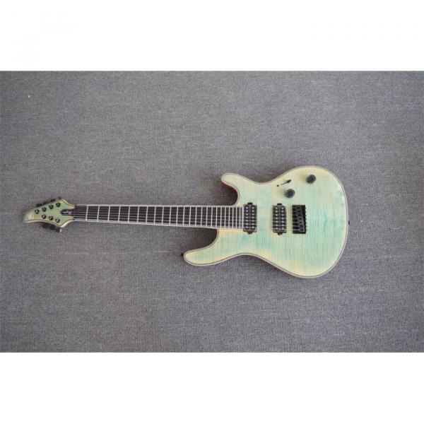 Custom Built Regius 7 String Denim Teal Maple Top Mayones Guitar #3 image