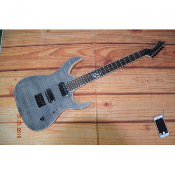 Custom Built Regius 6 String Gray Flame Maple Top Finish Mayones Guitar #1 image