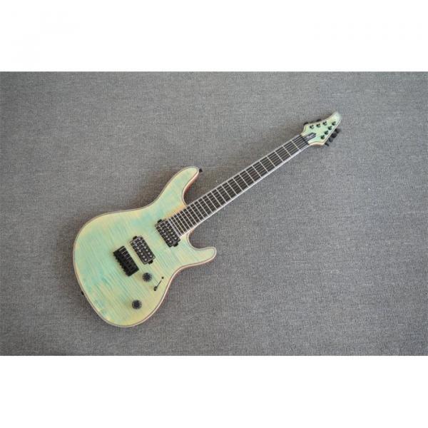 Custom Built Regius 7 String Denim Teal Maple Top Guitar Mayones Japan Parts #1 image