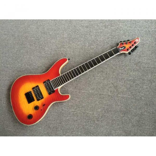 Custom Built Regius 7 String Cherry Sunburst Finish Mayones Guitar #1 image