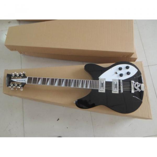 Custom 2 Pickups Rickenbacker 330 Black 12 String Guitar #1 image
