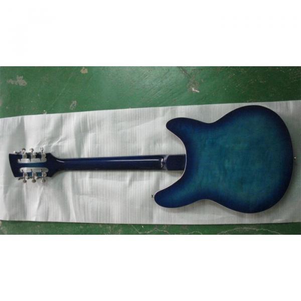 Custom 12 Strings Rickenbacker 360 Blue Flame Maple Top Guitar #3 image
