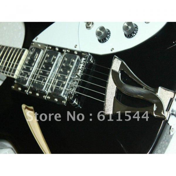 Black Rickenbacker 6 Strings 381 3 Pickups Guitar #4 image
