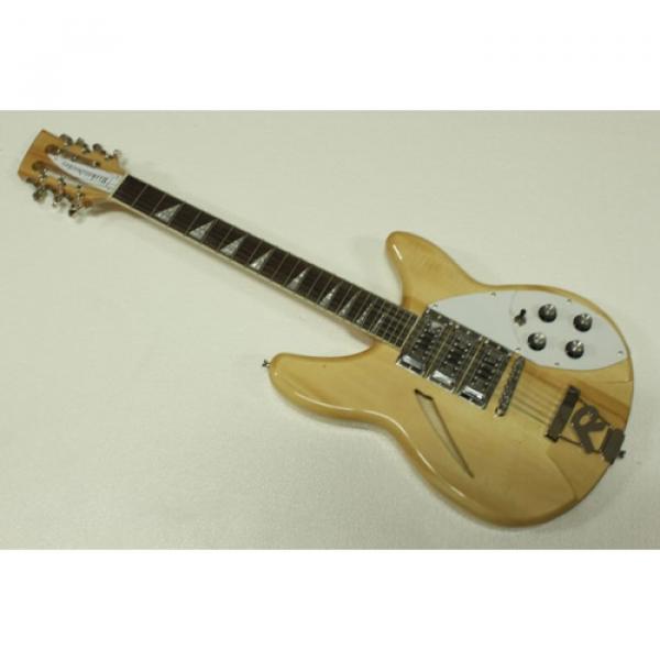 12 Strings Rickenbacker 330 Natural 3 Pickups Guitar #3 image