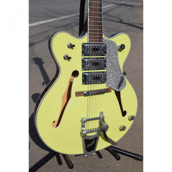 Project Hunter Green Back Cream Front Wider Double Cutaway Gretsch Guitar #7 image