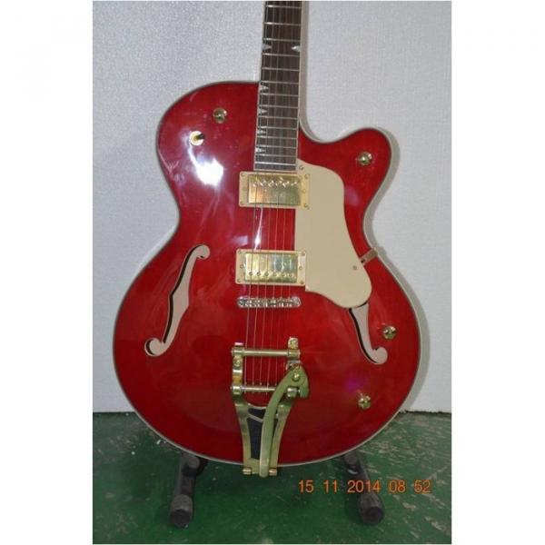 Custom Shop Gretsch Red Gold Hardware Jazz Guitar #1 image