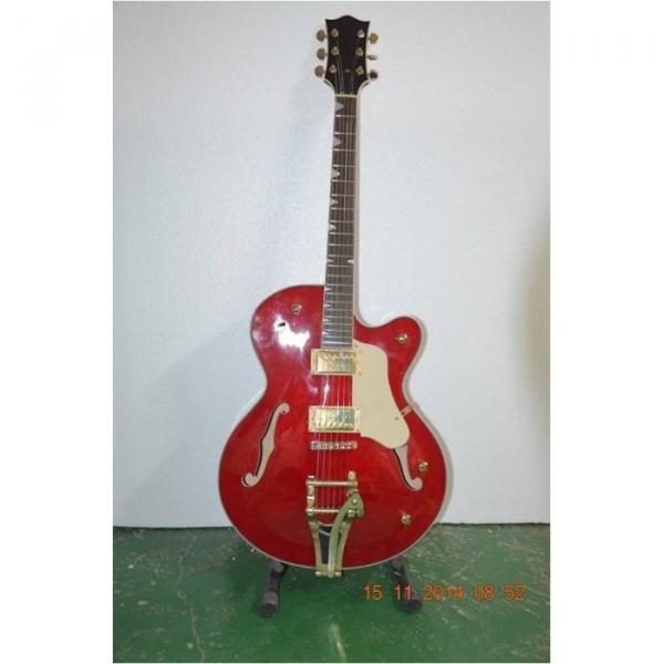 Custom Shop Gretsch Red Gold Hardware Jazz Guitar #8 image