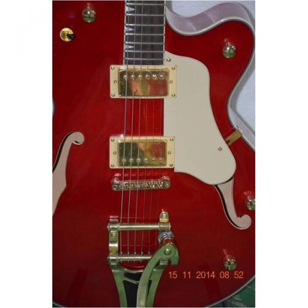 Custom Shop Gretsch Red Gold Hardware Jazz Guitar #9 image