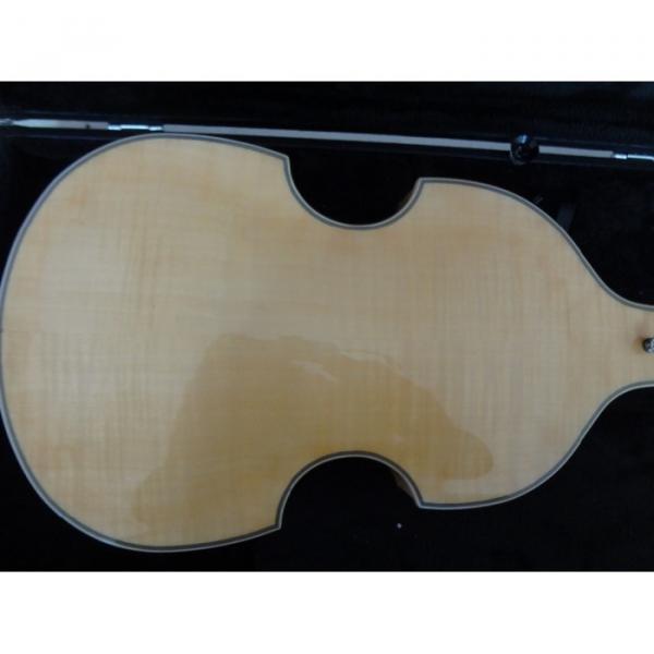 Custom Left Handed Hofner Jubilee Union Jack Paul Mcartney 4 String Bass Guitar #7 image