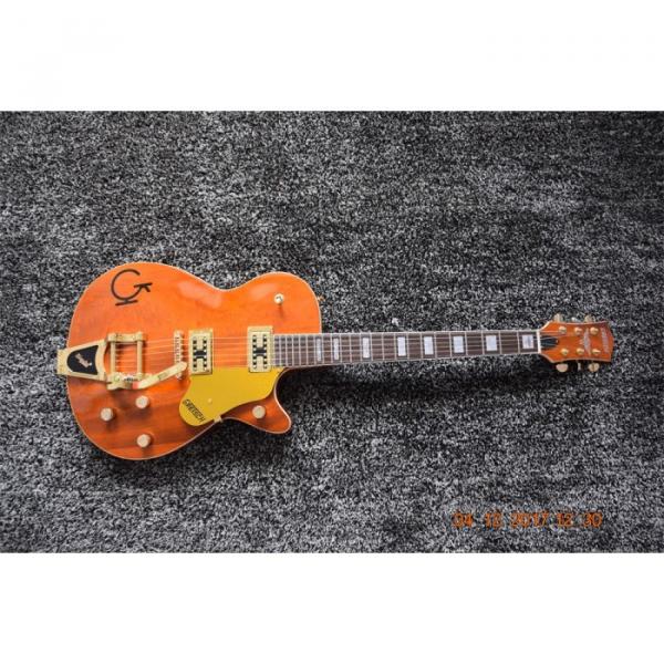 Custom Shop Gretsch 6 String Orange Transparent Electric Guitar #6 image