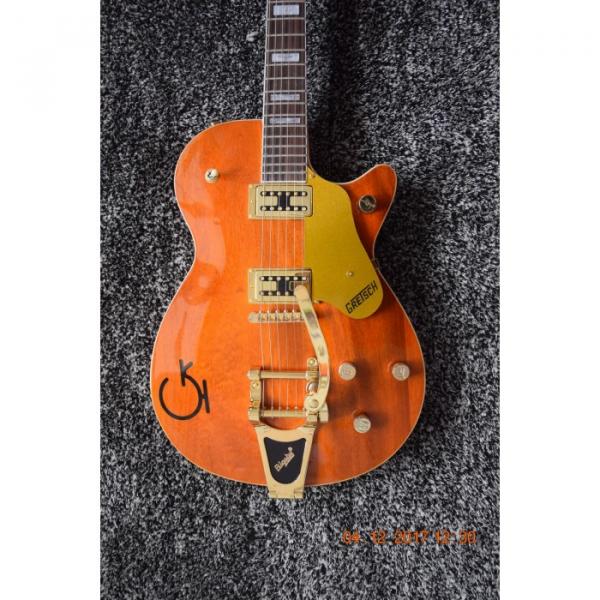 Custom Shop Gretsch 6 String Orange Transparent Electric Guitar #9 image