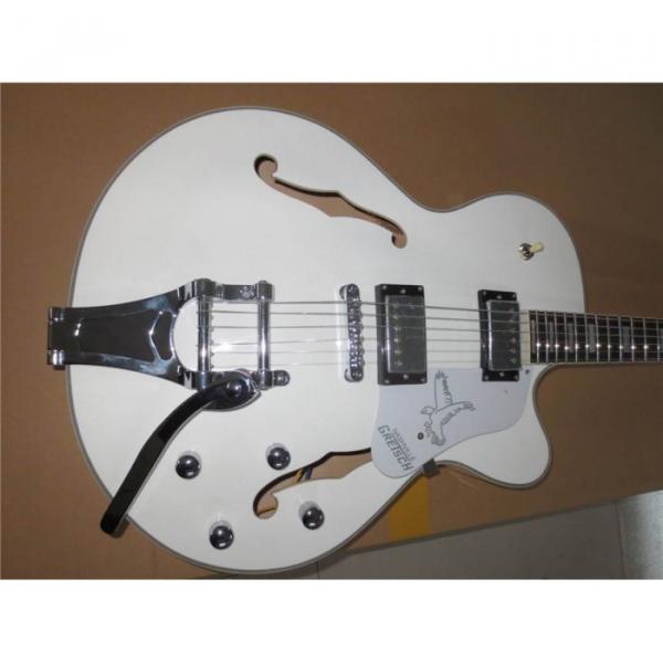Custom Shop Double Fhole Gretsch Falcon Snow White Guitar #1 image