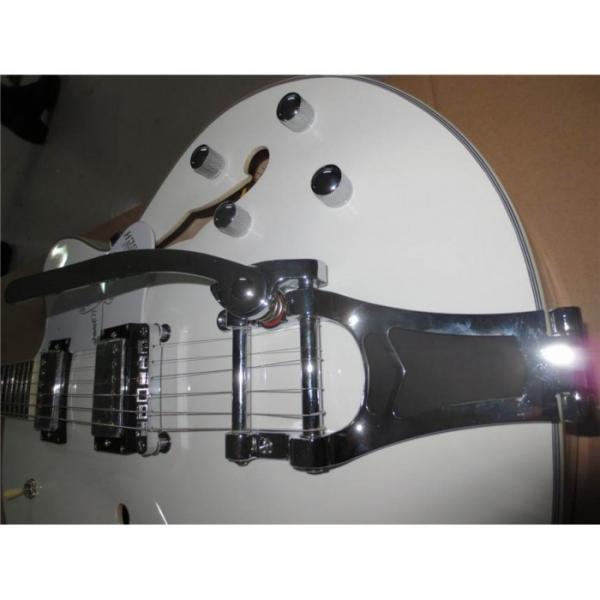 Custom Shop Double Fhole Gretsch Falcon Snow White Guitar #3 image