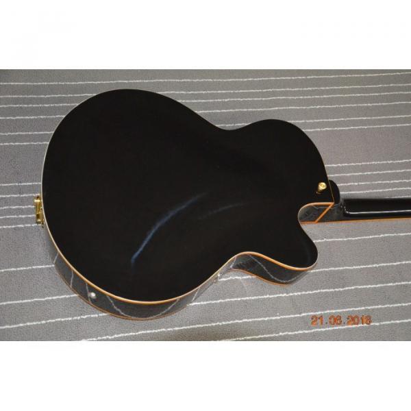 Custom Left Handed Gretsch Falcon Black Gold Pickuguard Electric Guitar #6 image