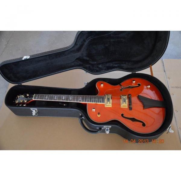 Custom Shop Hofner Fhole Orange Electric Guitar #6 image