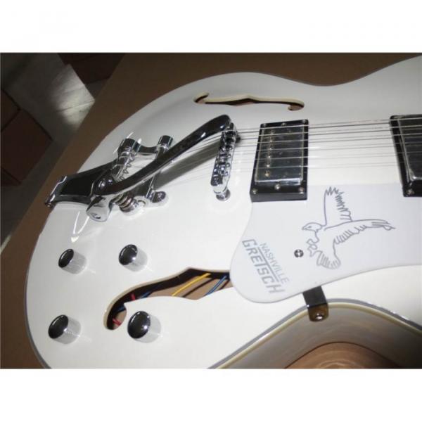 Custom Shop Double Fhole Gretsch Falcon Snow White Guitar #7 image