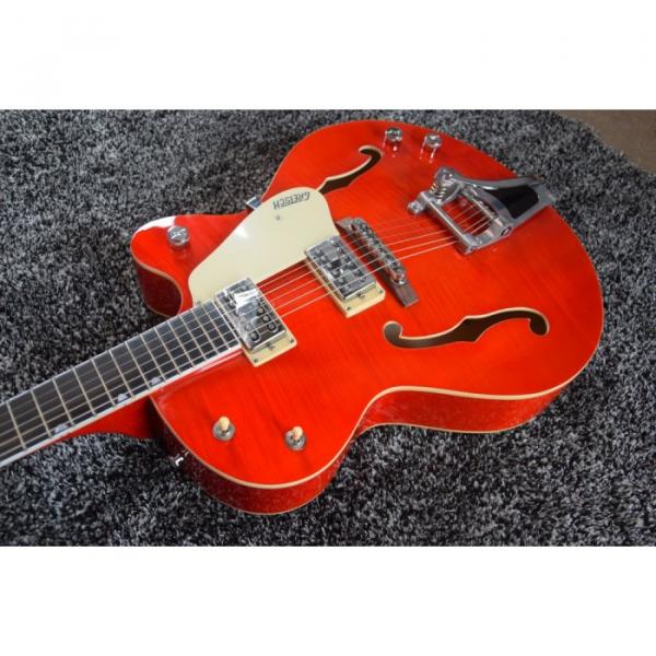 Custom Gretsch Red Orange Brian Setzer Model Guitar Horseshoe Symbol #4 image