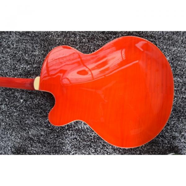 Custom Gretsch Red Orange Brian Setzer Model Guitar Horseshoe Symbol #6 image