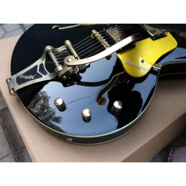 Custom Shop Black Brian Gretsch Falcon Nashville Electric Guitar #10 image