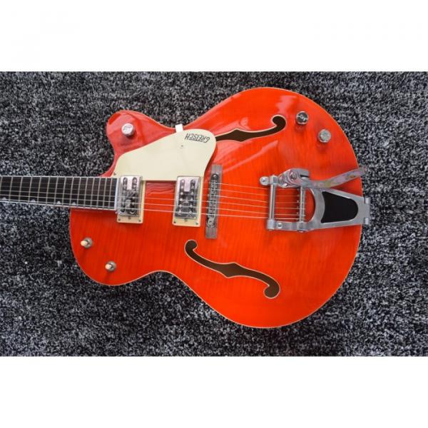 Custom Gretsch Red Orange Brian Setzer Model Guitar Horseshoe Symbol #13 image