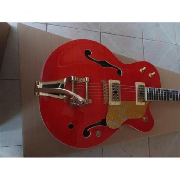 Custom Shop 6120 Gretsch Flame Maple Top Orange Jazz Guitar #1 image