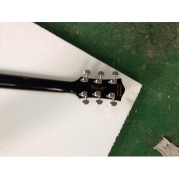 Custom Gretsch Left Handed G6199 Billy-Bo Jupiter Thunderbird Black Authorized Bridge Guitar White Pickguard #4 image