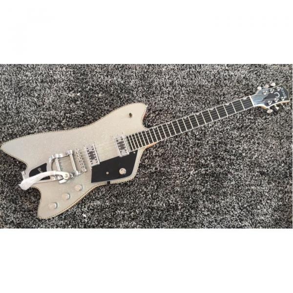 Custom Gretsch G6199 Billy-Bo Jupiter Thunderbird Metallic Silver Checkerboard Binding Guitar #1 image