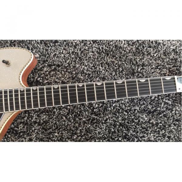 Custom Gretsch G6199 Billy-Bo Jupiter Thunderbird Metallic Silver Checkerboard Binding Guitar #6 image