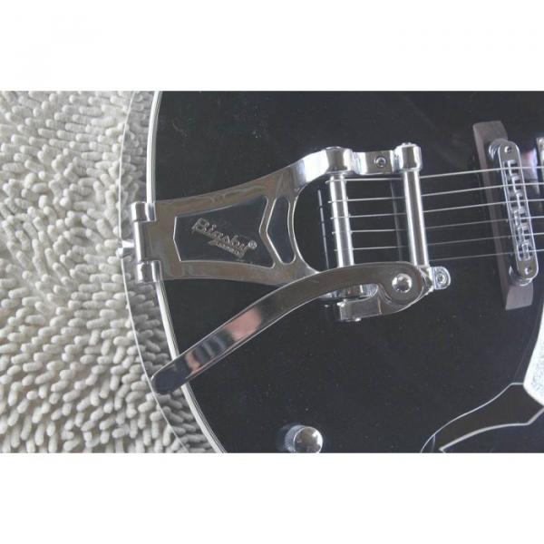 Custom Gretsch Falcon Black Silver Pickuguard Electric Guitar #7 image