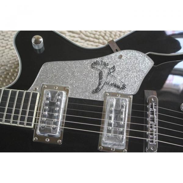 Custom Gretsch Falcon Black Silver Pickuguard Electric Guitar #14 image