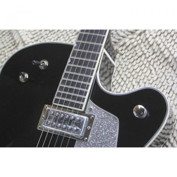 Custom Gretsch Falcon Black Silver Pickuguard Electric Guitar #19 image