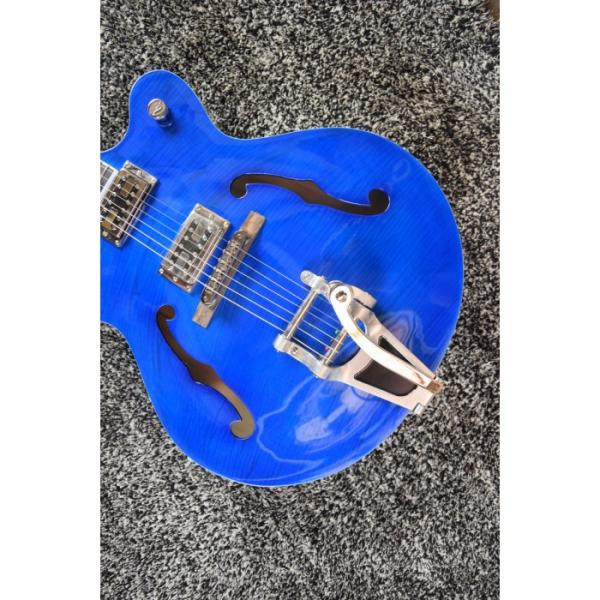 Custom 6120 Blue Tiger Maple Top Gretsch 6 String Electric Guitar #12 image