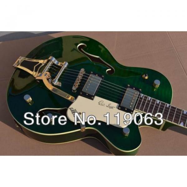 Custom Gretsch Brian Setzer 6210 Green Irish Bono Jazz Guitar #11 image