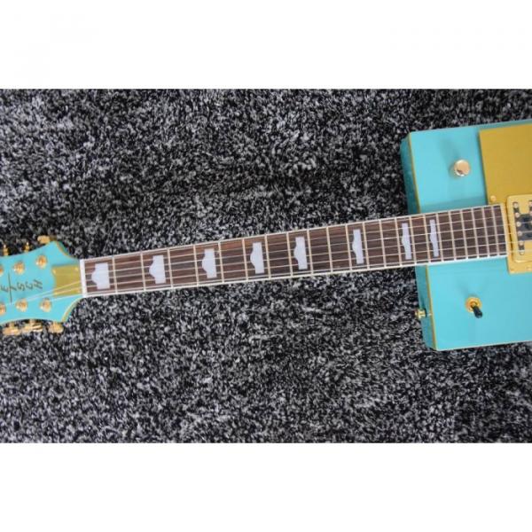 Custom Built Blue Gretsch G5810 Bo Diddley Electric Guitar Cigarette Box #8 image