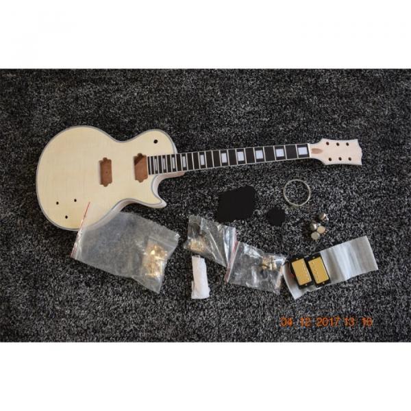 Custom Shop Flame Maple Top Unfinished guitarra Guitar Kit #1 image