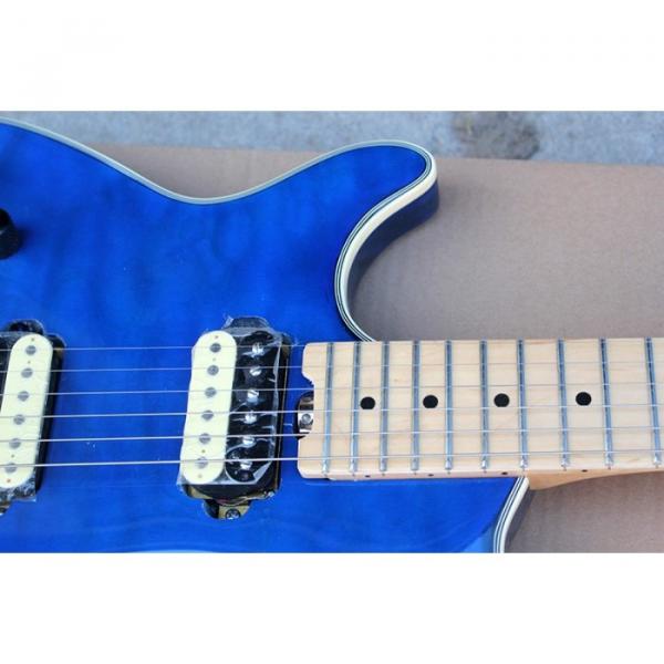 Custom Left Handed EVH Peavey Electric Guitar Blue Quilted Maple Top #6 image