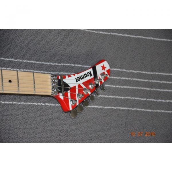Custom Built EVH 5150 Red White Black Stripe Kramer Electric Guitar #7 image