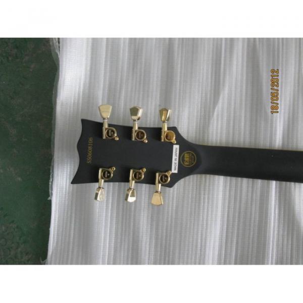 ESP Matt Finish Black Custom Electric Guitar #8 image