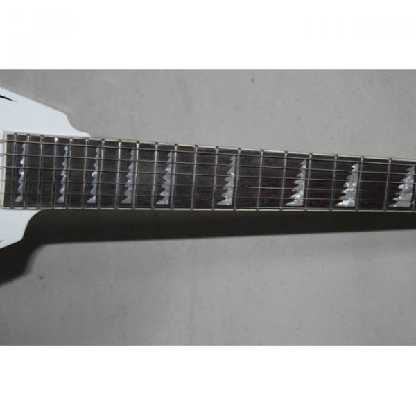 ESP Flying V White Black Electric Guitar #6 image