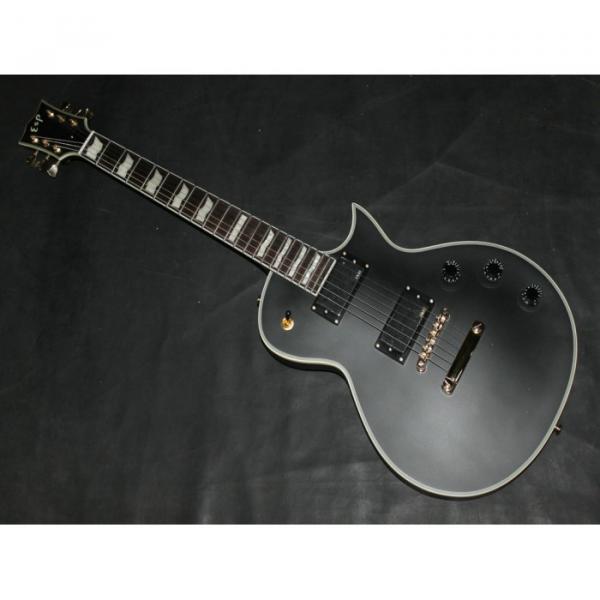 Custom Shop ESP Matt Black Electric Guitar #8 image
