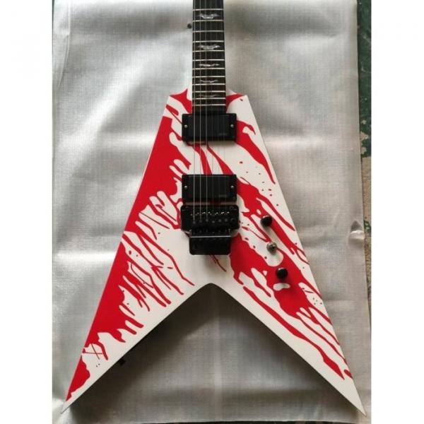 Custom Shop Dan Jacobs Flying V ESP LTD Blood Spatter Guitar #1 image
