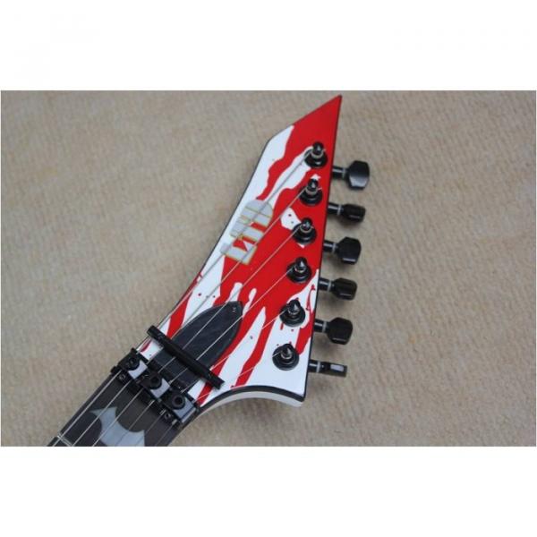 Custom Shop Blood Spatter Authorized EMG Pickups Dan Jacobs Flying V ESP Guitar #12 image